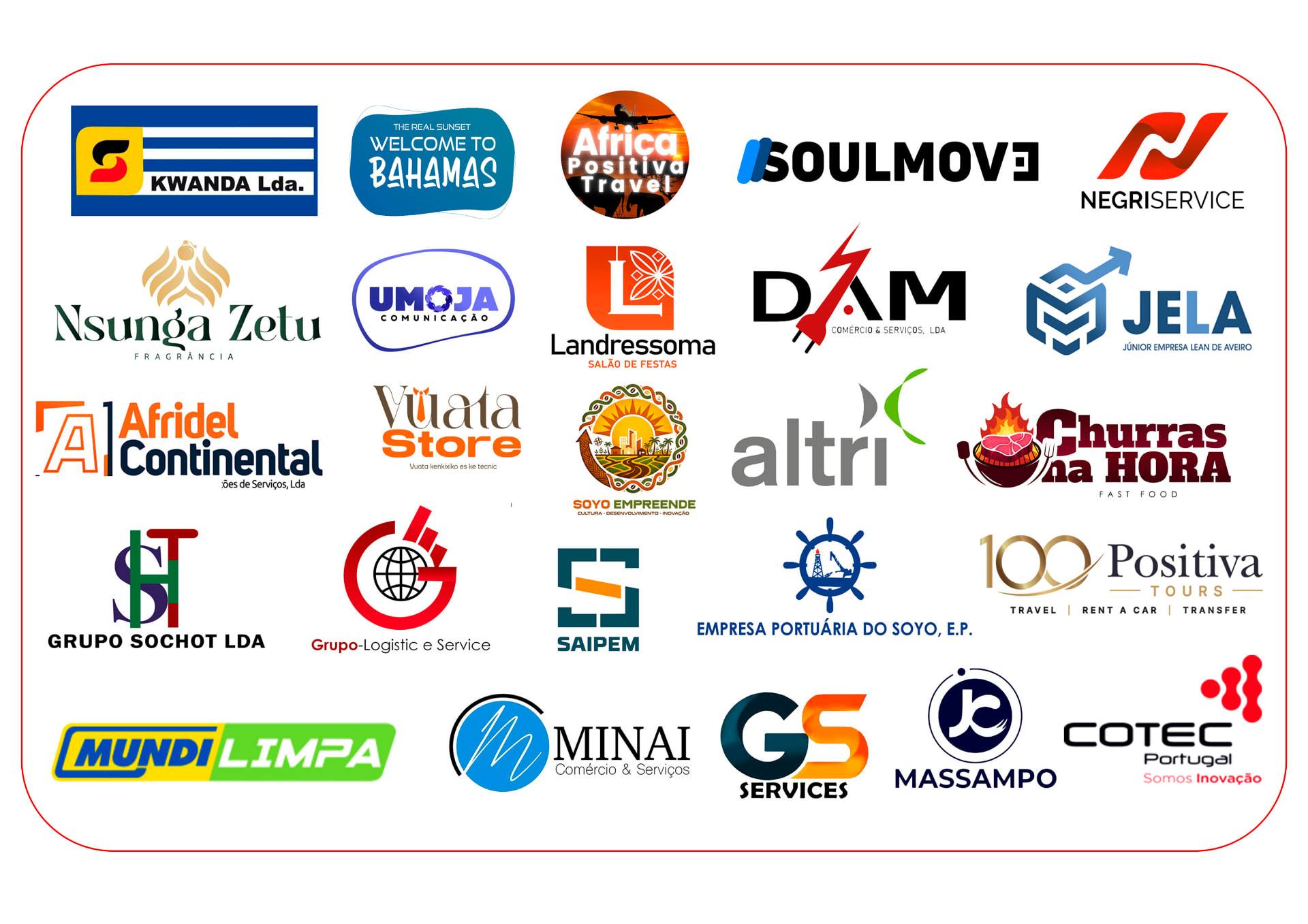 Logótipos das marcas clientes da VINETO STUDIO